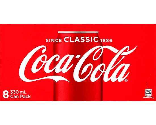 Coca Cola 330ml Cans 8 Pack