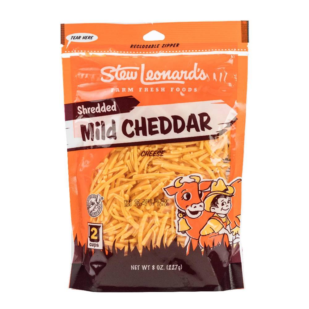 Stew Leonard's Shredded Mild Cheddar Cheese (8 oz)