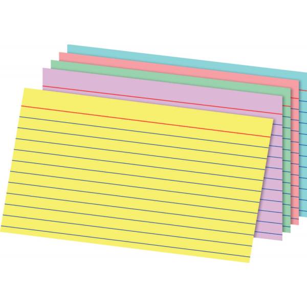 Office Depot Brand Ruled Rainbow Index Cards (assorted)