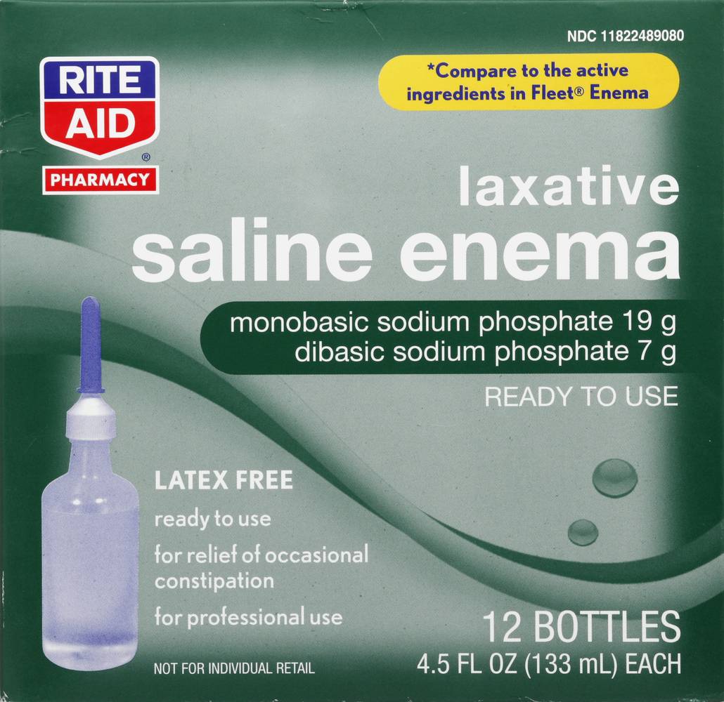 Rite Aid Saline Enema Laxative (4.5 fl oz, 12 ct)