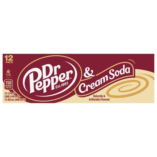 Dr Pepper Cream Soda (12 ct, 12 fl oz)