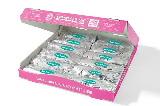 Dozen Bean & Cheese Taco Box