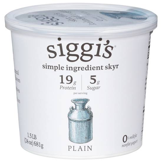Siggi's Non Fat Plain Yogurt (24 oz)