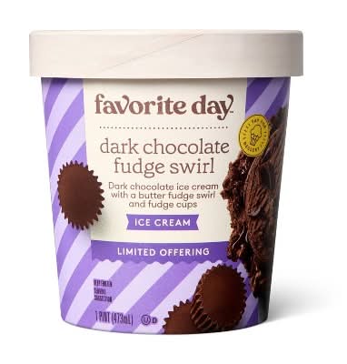 Favorite Day Chocolate Ice Cream, Dark Chocolate Fudge Swirl (1 pint)