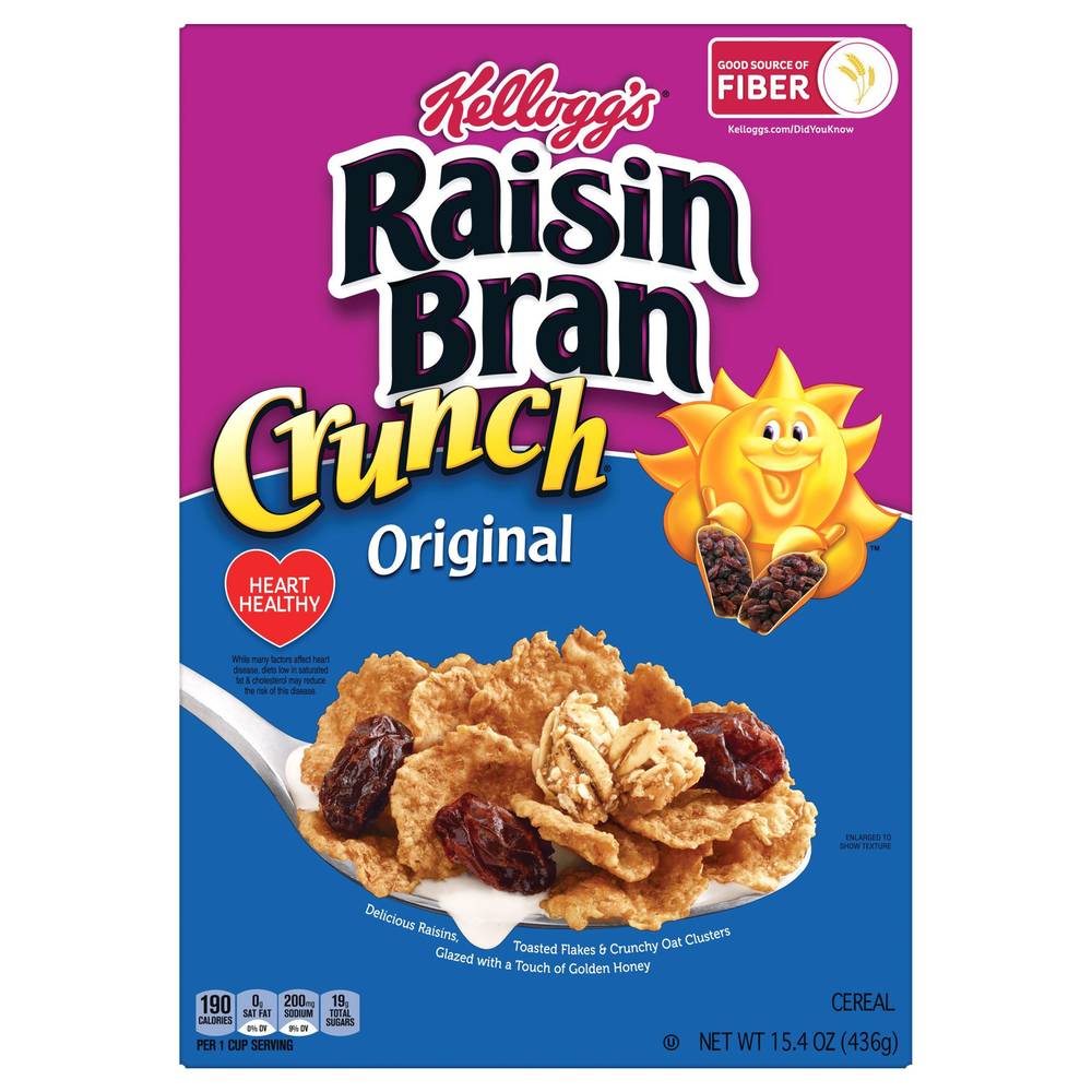 Raisin Bran Kellogg's Crunch Breakfast Cereal Original