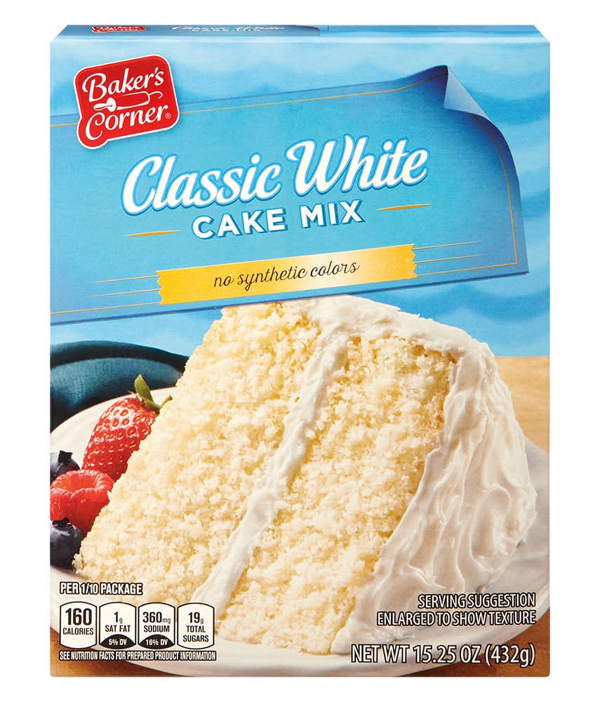 Baker's Corner White Cake Mix, Classic (15.25 oz)