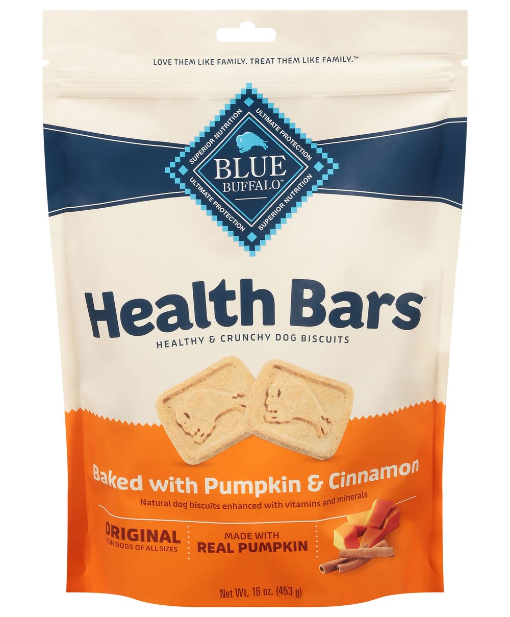 Blue Buffalo Baked With Pumpkin and Cinnamon Health Bars For Dogs (16 oz)