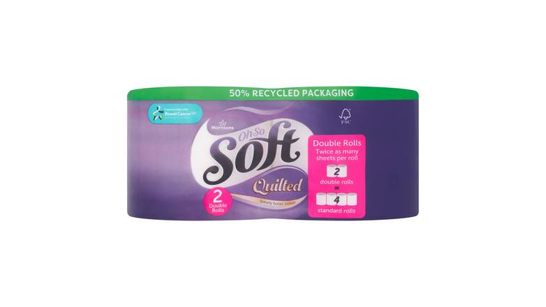 Morrisons Quilted Toilet Tissue 2pk