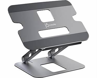 j5create Aluminum Multi-Angle Laptop Stand for Up to 16 Laptops, 11.4 x 8.9, Space Gray (JTS127)