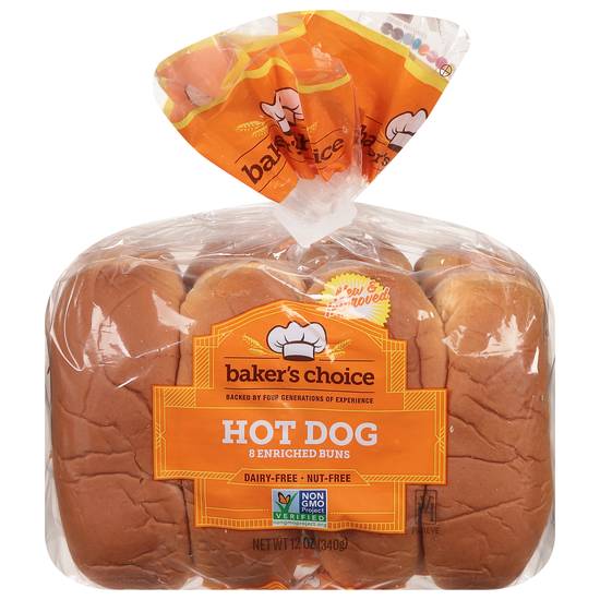 Baker's Choice Enriched Hot Dog Buns