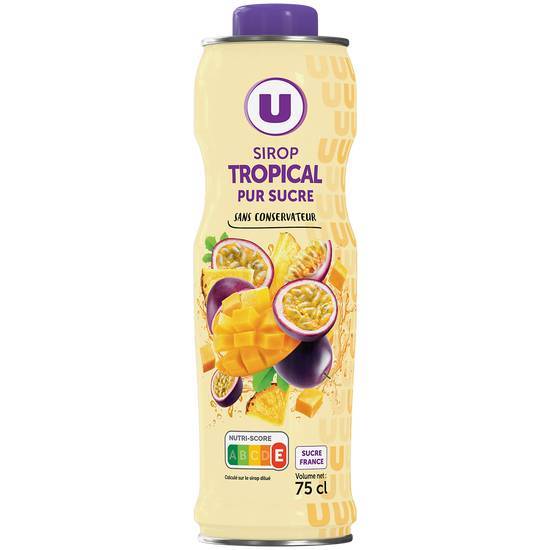 Les Produits U - Sirop pur sucre (750 ml) (tropical)