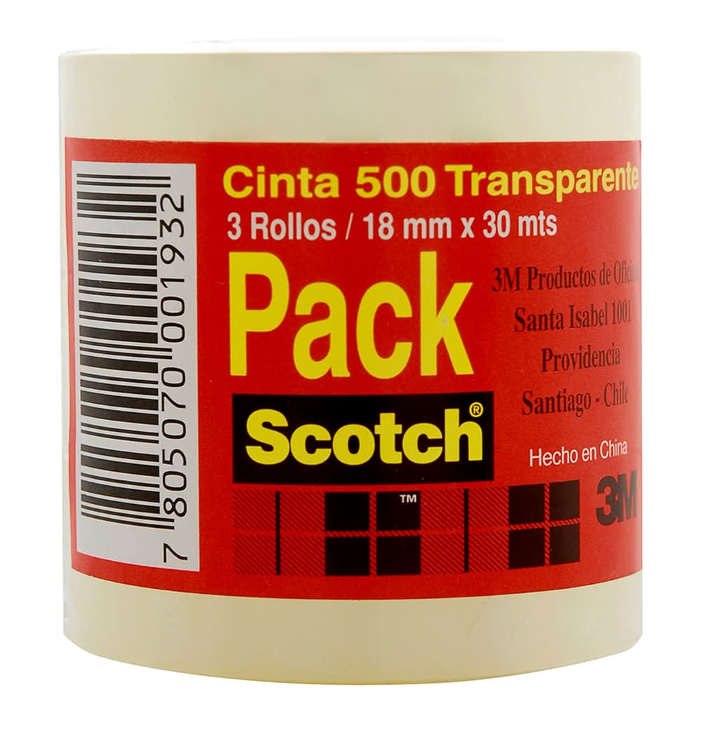 Scotch · Pack cinta adhesiva 500 (3 un)