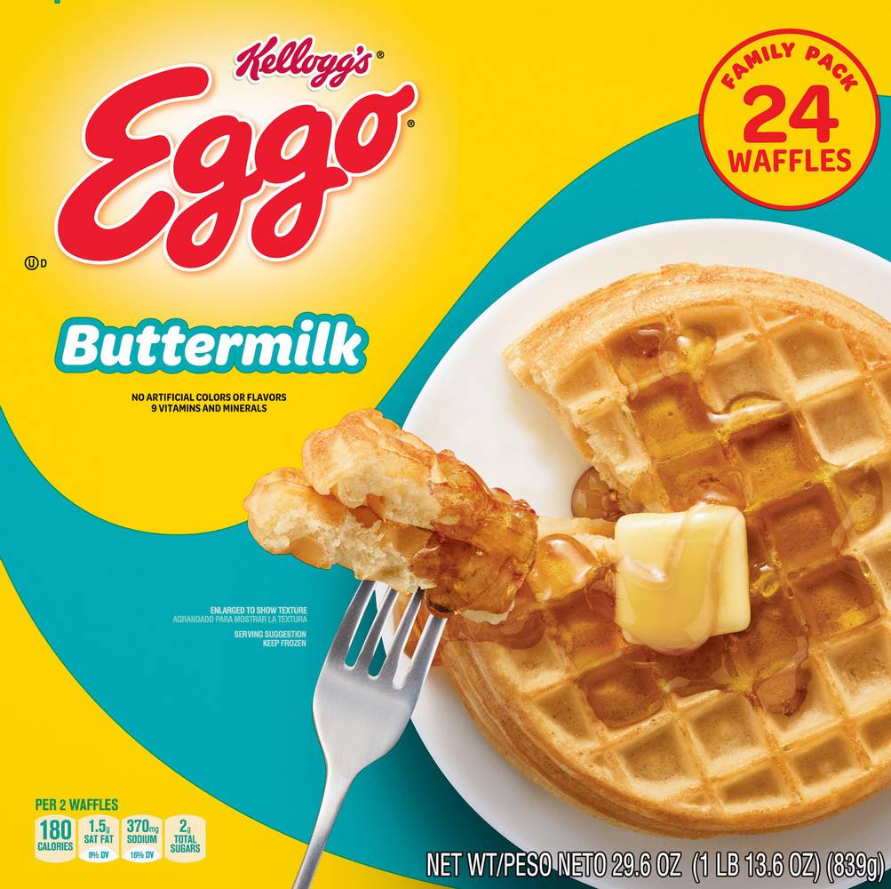 Eggo Buttermilk Waffles (29.6 oz, 24 ct)