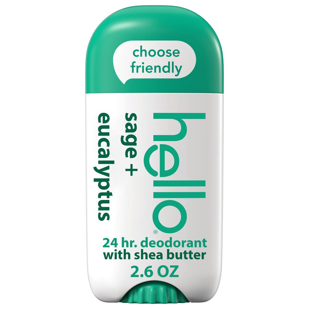 Hello Sage + Eucalyptus Shea Butter Deodorant (2.6 oz)