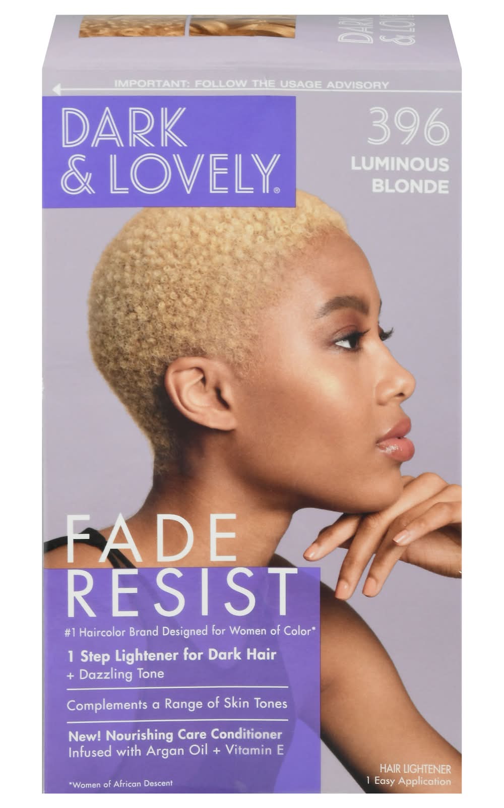 Dark & Lovely Fade Resist Hair Dye, 396 Luminous Blonde (1 lbs)