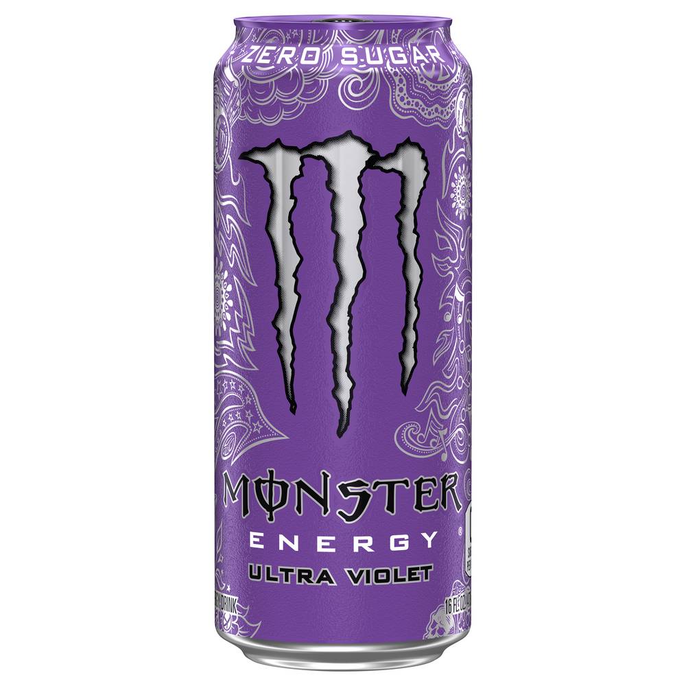 Monster Energy Zero Sugar Energy Drink, Ultra Violet (16 fl oz)