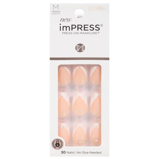 Impress Press-On Manicure So French Medium Length Nails (30 ct)