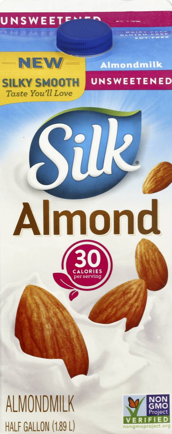 Silk Dairy Free Unsweet Almondmilk (64 fl oz)