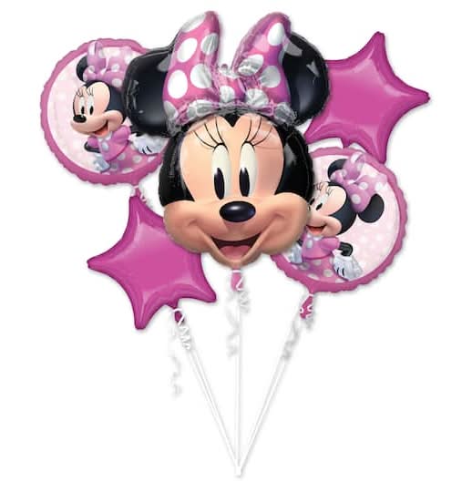 Inflated Minnie Mouse Forever 5-Piece Foil Balloon Bouquet