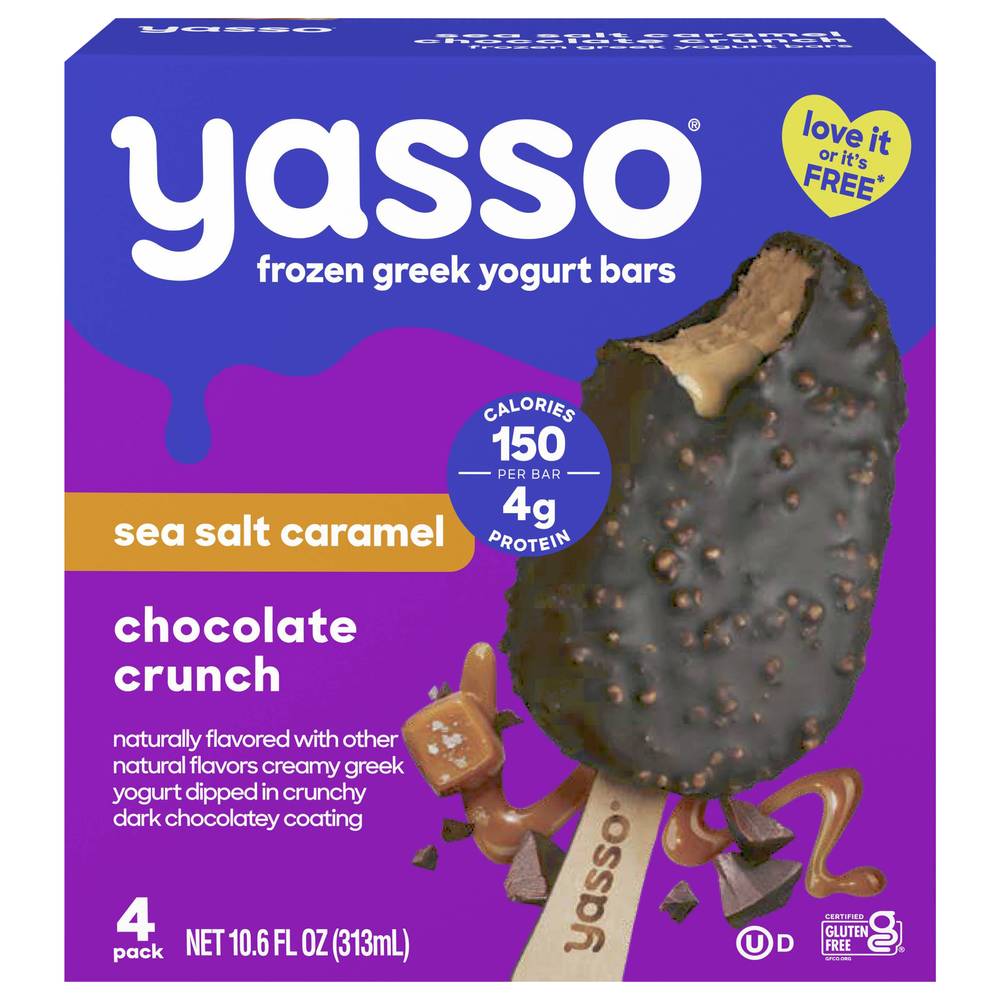 Yasso Sea Salt Caramel Chocolate Crunch Greek Yogurt Bars (11 oz)