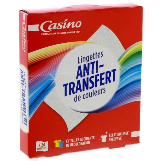 Lingettes anti-transfert de couleurs x24 Casino