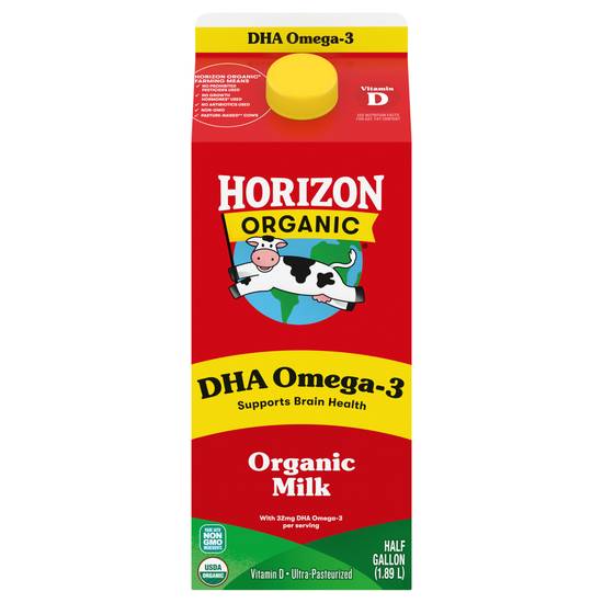 Horizon Organic Whole Dha Omega-3 Milk (0.5 gal)