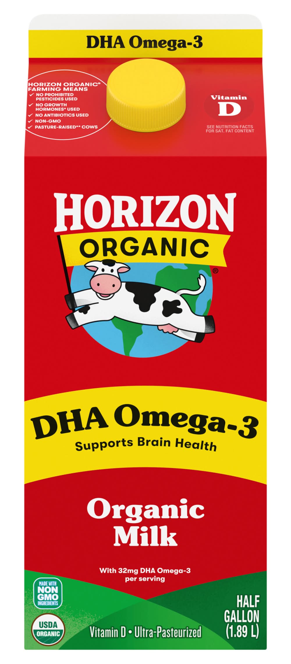 Horizon Organic Whole Dha Omega-3 Milk (0.5 gal)