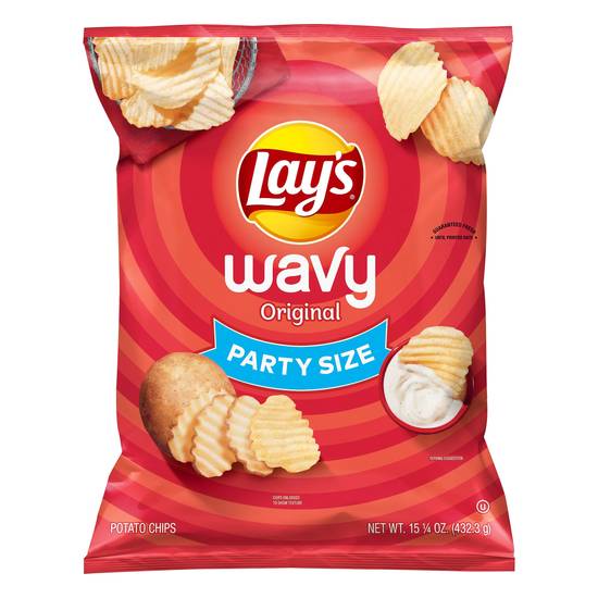 Lay's Party Size Wavy Original Potato Chips