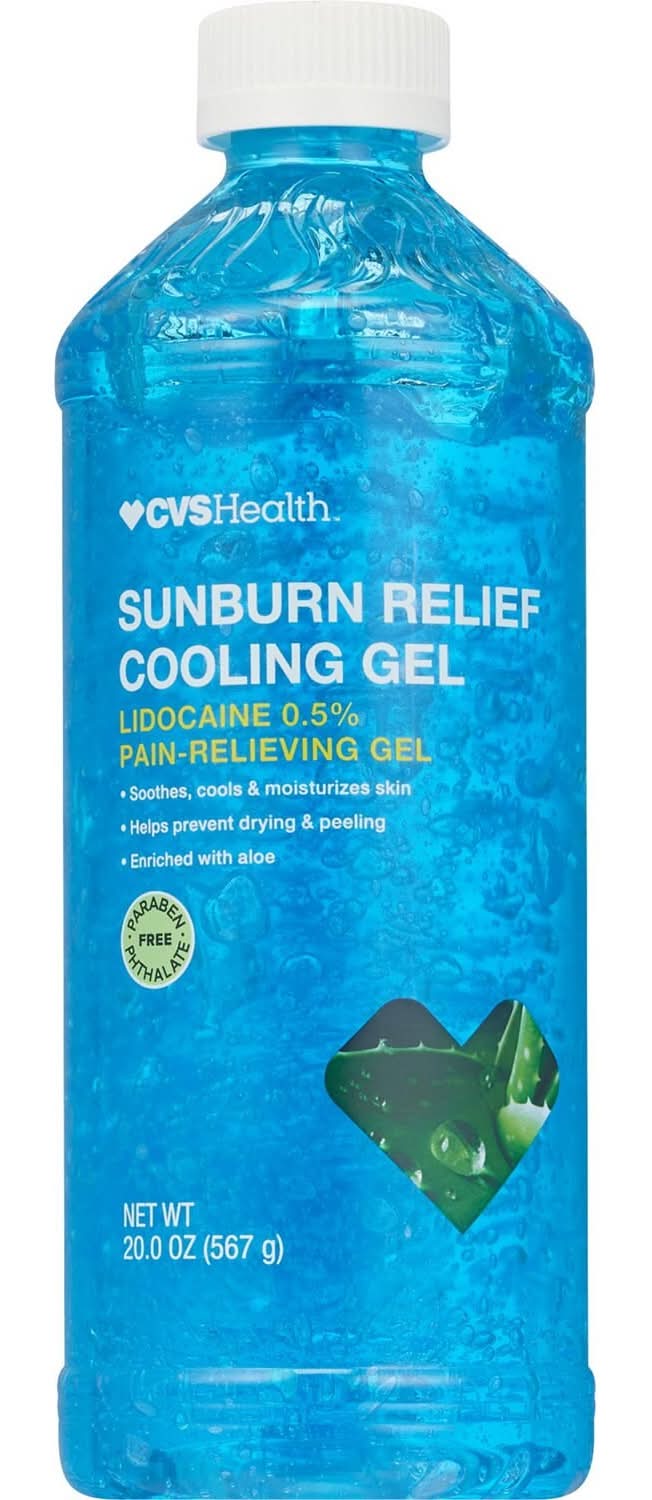 CVS Pharmacy Aftersun Aloe Vera Cooling Gel With Lidocaine Value Size (20 fl oz)