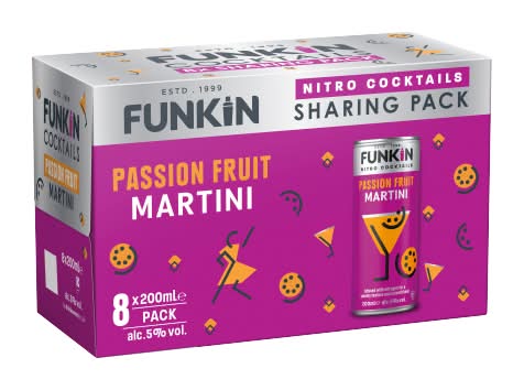 Funkin Passion Fruit, Nitro Cocktails Martini (8 x 200ml)