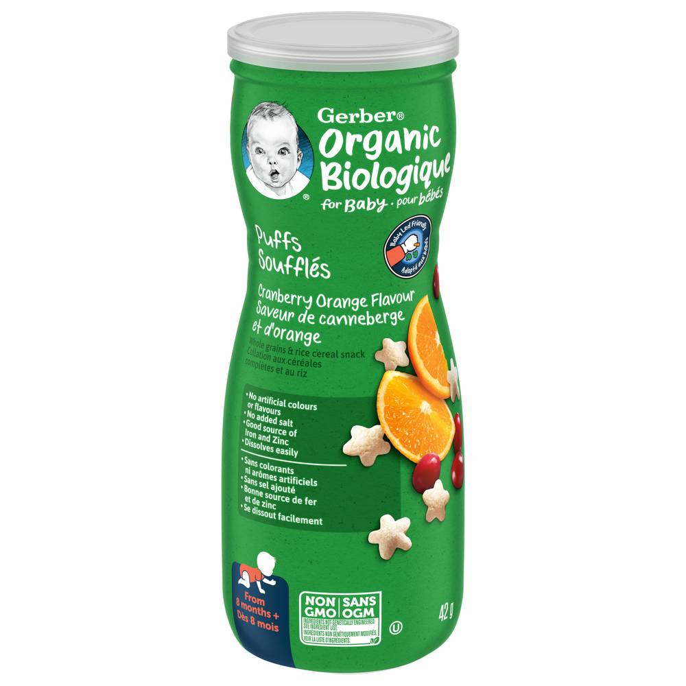 Gerber Organic Cranberry Orange Puffs (42 g)