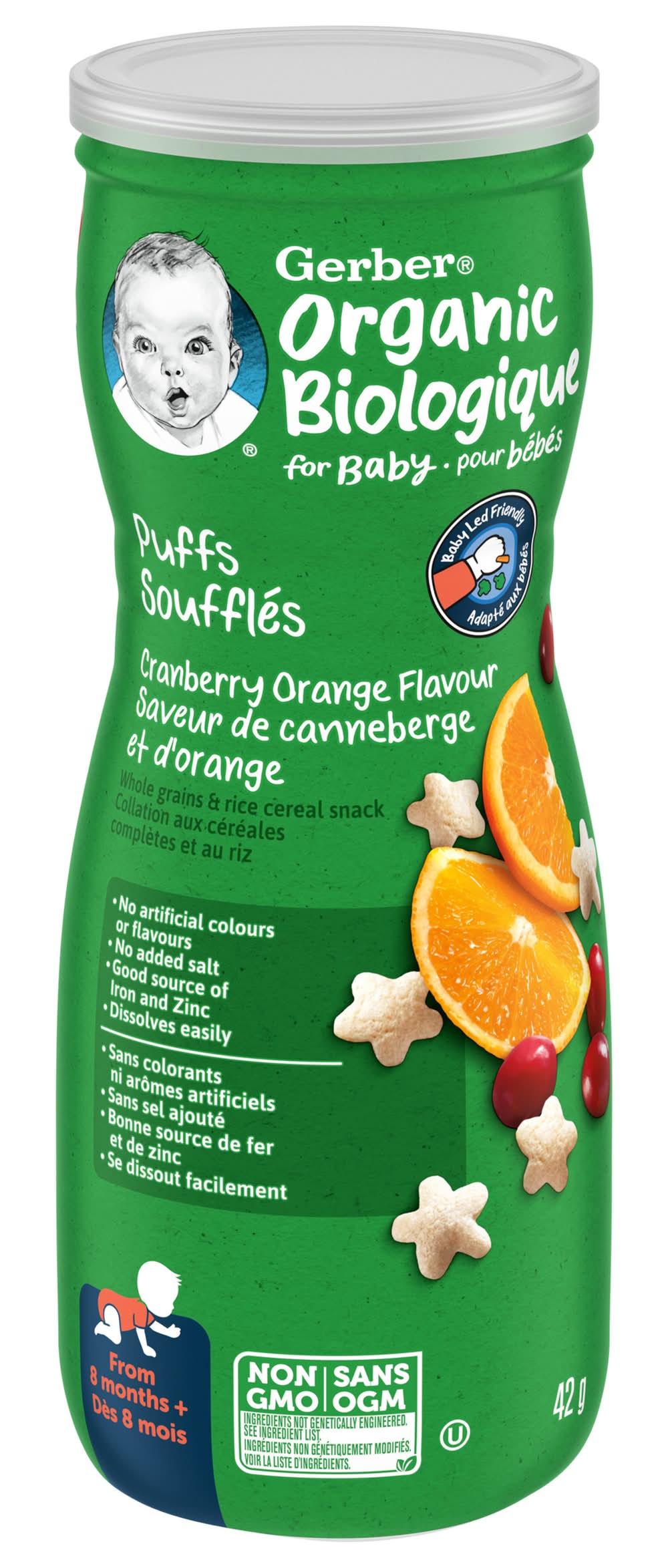 Gerber Organic Cranberry Orange Puffs (42 g)