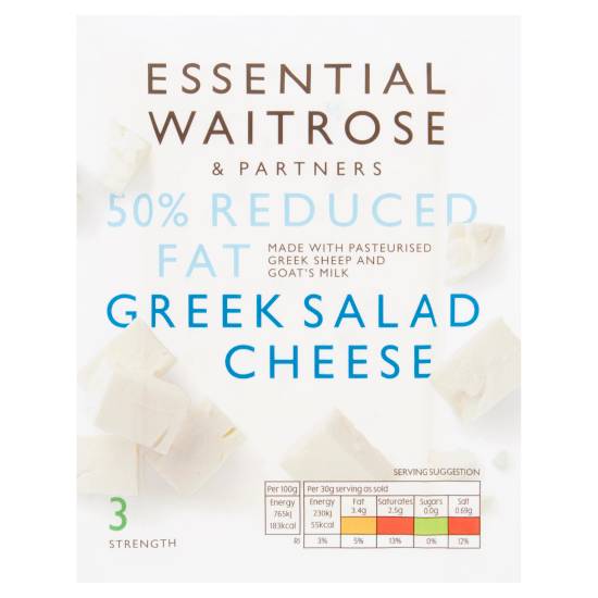 Essential Waitrose 50% Reduced Fat Greek Salad Cheese