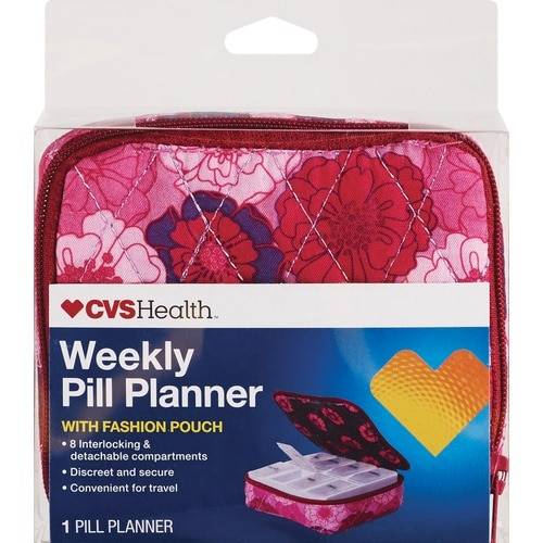 CVS Health Weekly Pill Planner with Fashion Pouch