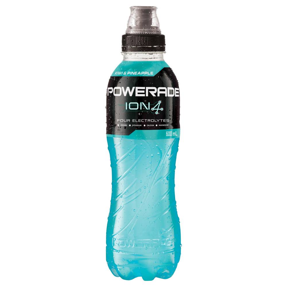 Powerade Ion 4 Electrolytes Sports Drink, Kiwi-Pineapple (600mL)