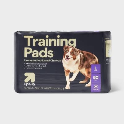 up&up Puppy and Adult Dog Unscented Activated Charcoal Training Pads, L (50 ct)