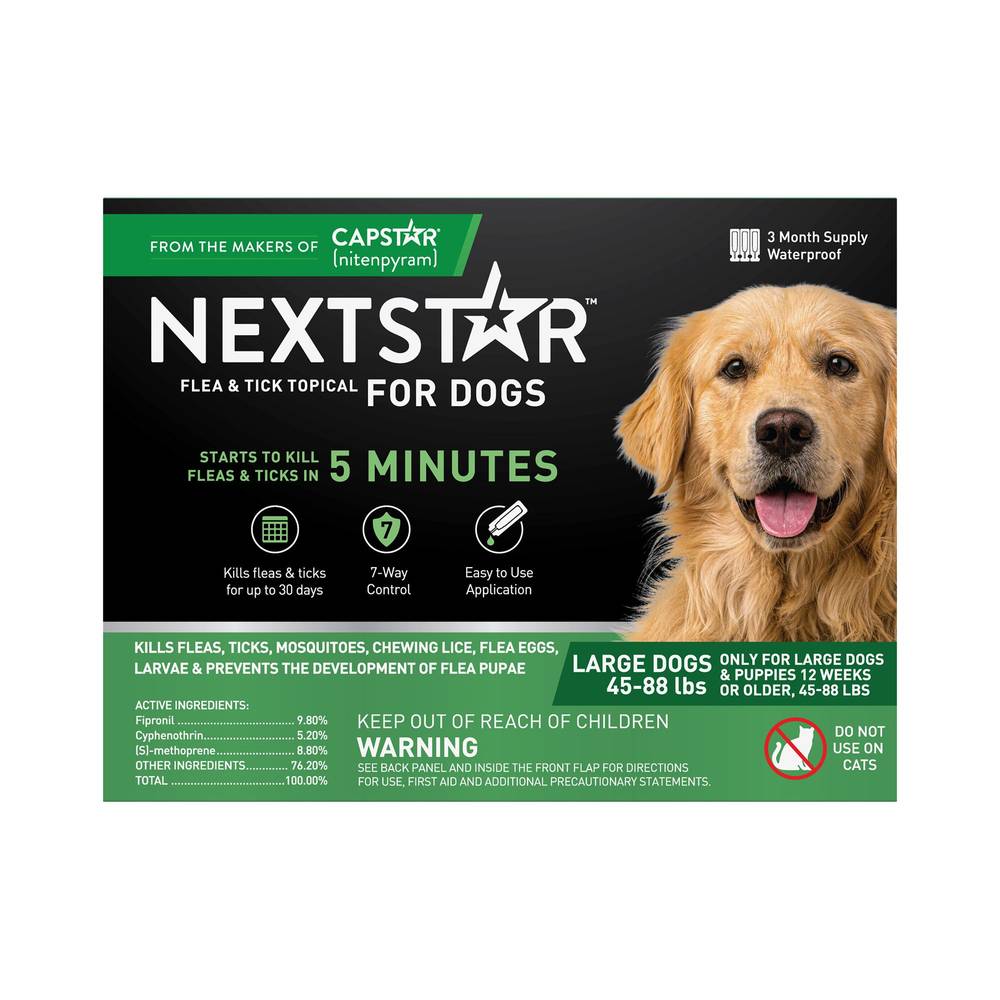 Nextstar Flea and Tick Topical Prevention For Dogs 45-88 Lbs