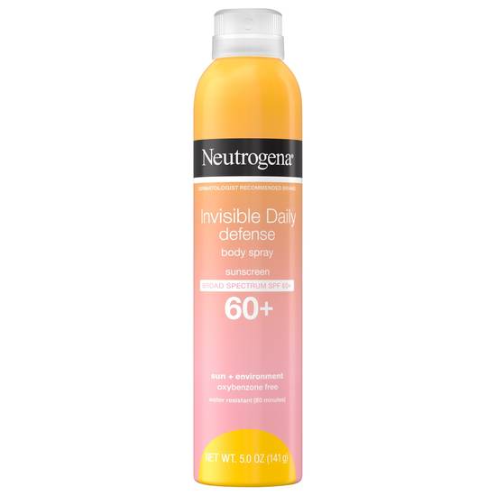 Neutrogena Invisible Daily Defense Sunscreen Broad Spectrum Spf 60+ Body Spray