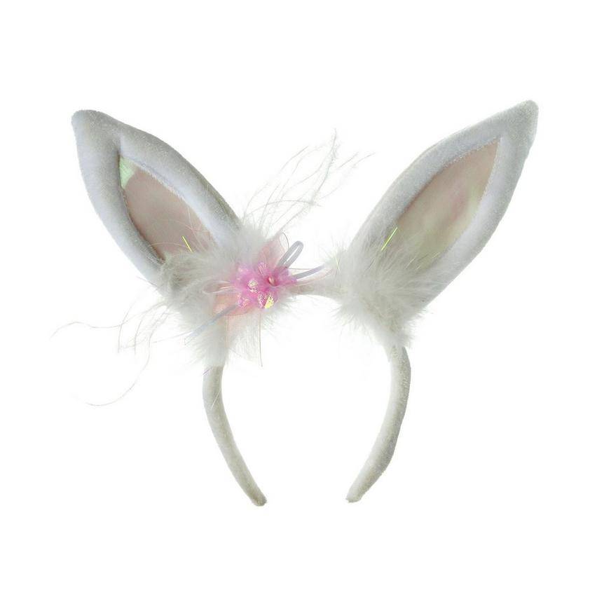 White Marabou Bunny Ears