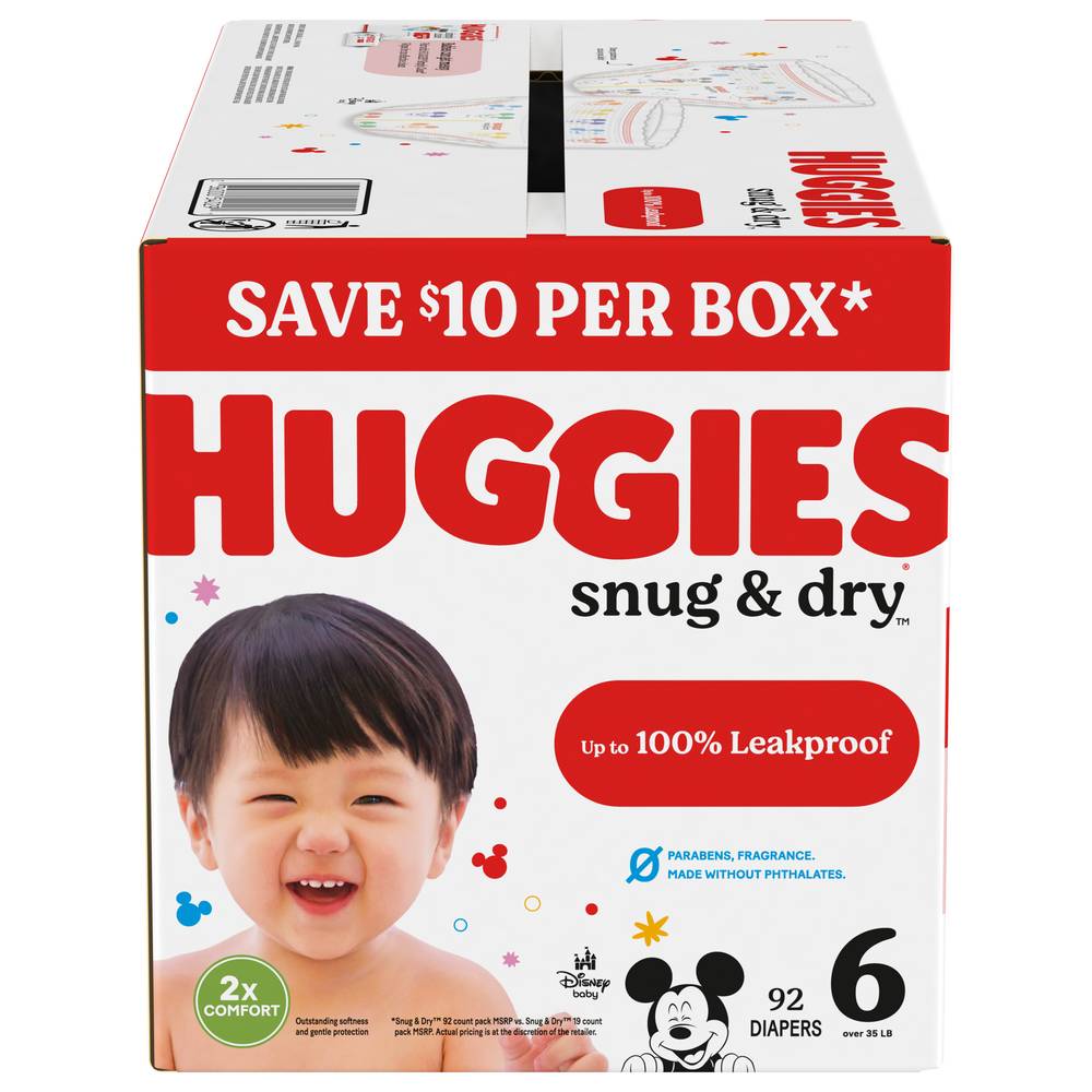 Huggies Snug & Dry Baby Diapers (6 ct)