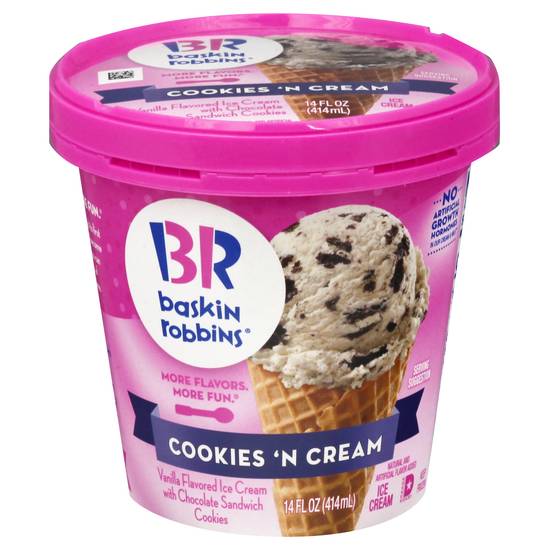 Baskin Robbins Cookies 'N Cream Ice Cream