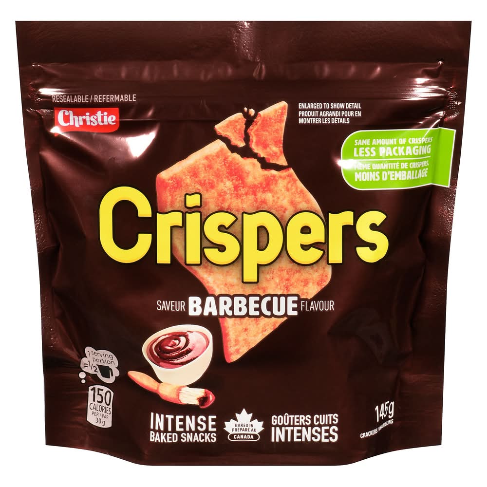 Crispers craquelins goûters cuits intenses - intense baked snack crackers (barbecue)