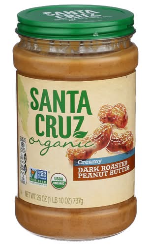 Santa Cruz Organic Creamy Dark Roasted Peanut Butter