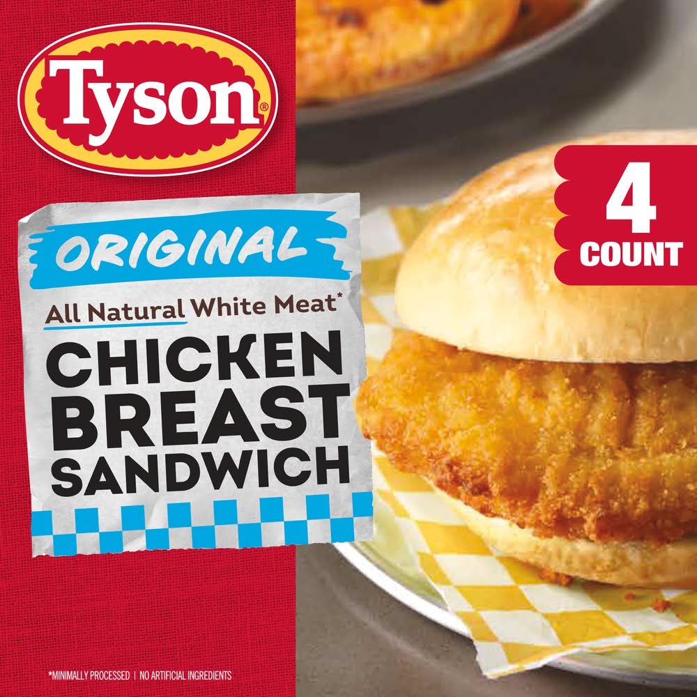 Tyson Chicken Breast Sandwich (24 oz, 4 ct)