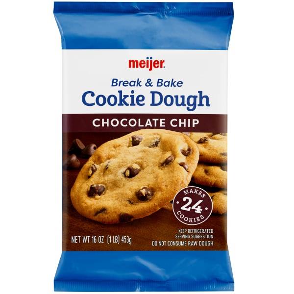 Meijer Chocolate Chip Cookie Dough (16 oz, 24 ct)