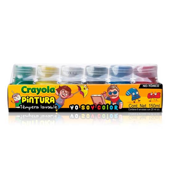 Crayola pinturas témpera (paquete 6 piezas)