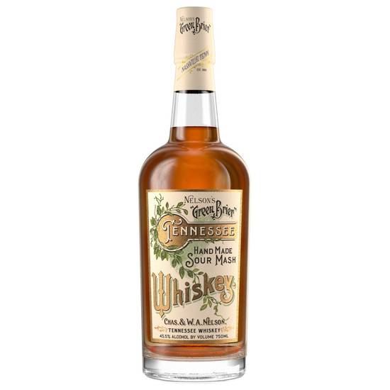 Nelson's Green Brier Tennessee Hand Made Sour Mash Whiskey (750 ml)