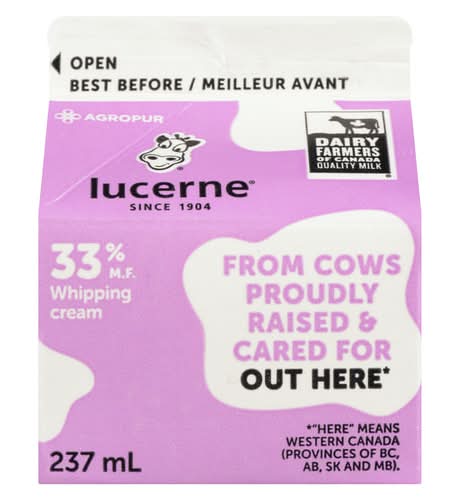 Lucerne Whipping Cream (237 ml)