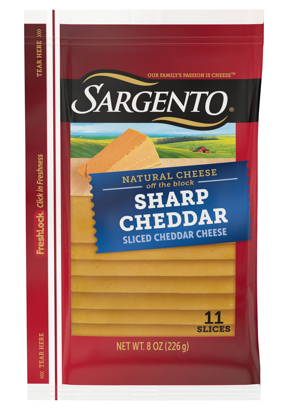 Sargento Natural Sharp Cheddar Cheese Slices (8 oz, 11 ct)