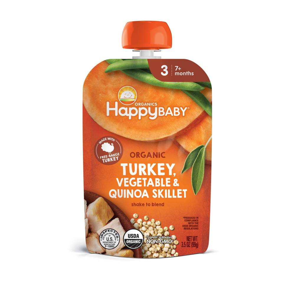 Happy Baby Turkey Vegetable & Quinoa Skillet 7+ Months Baby Food